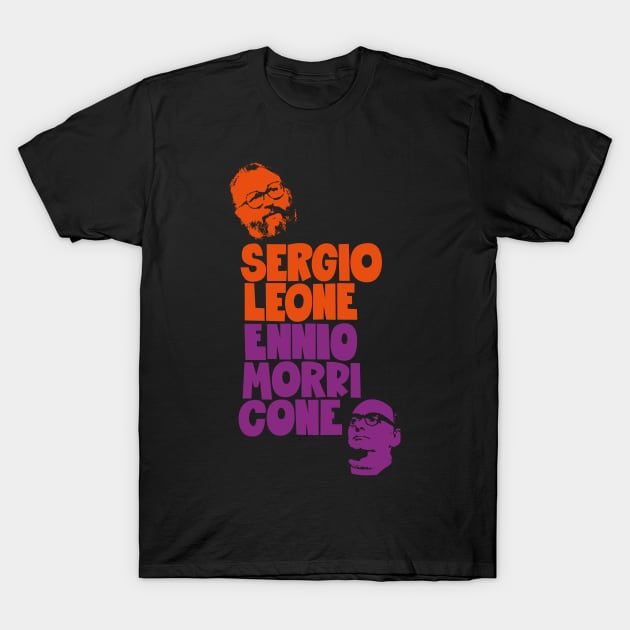 Sergio Leone and Enio Morricone - the good the bad and the ugly T-Shirt by Boogosh